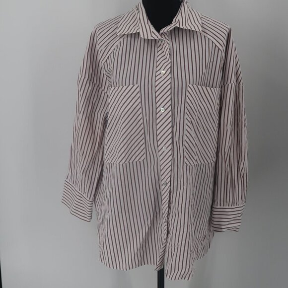 Topshop Tops - Topshop Women's Striped Button Down Size 6
